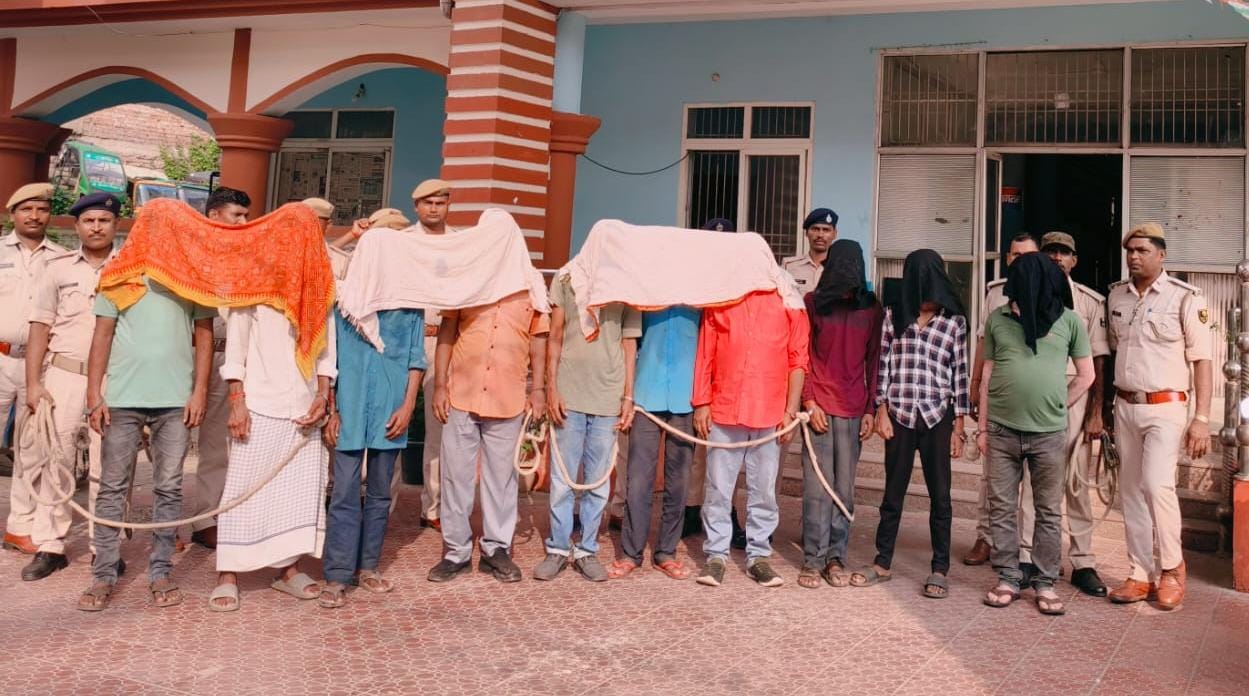 हत्या के प्रयास के आरोपी समेत 10 गिरफ्तार