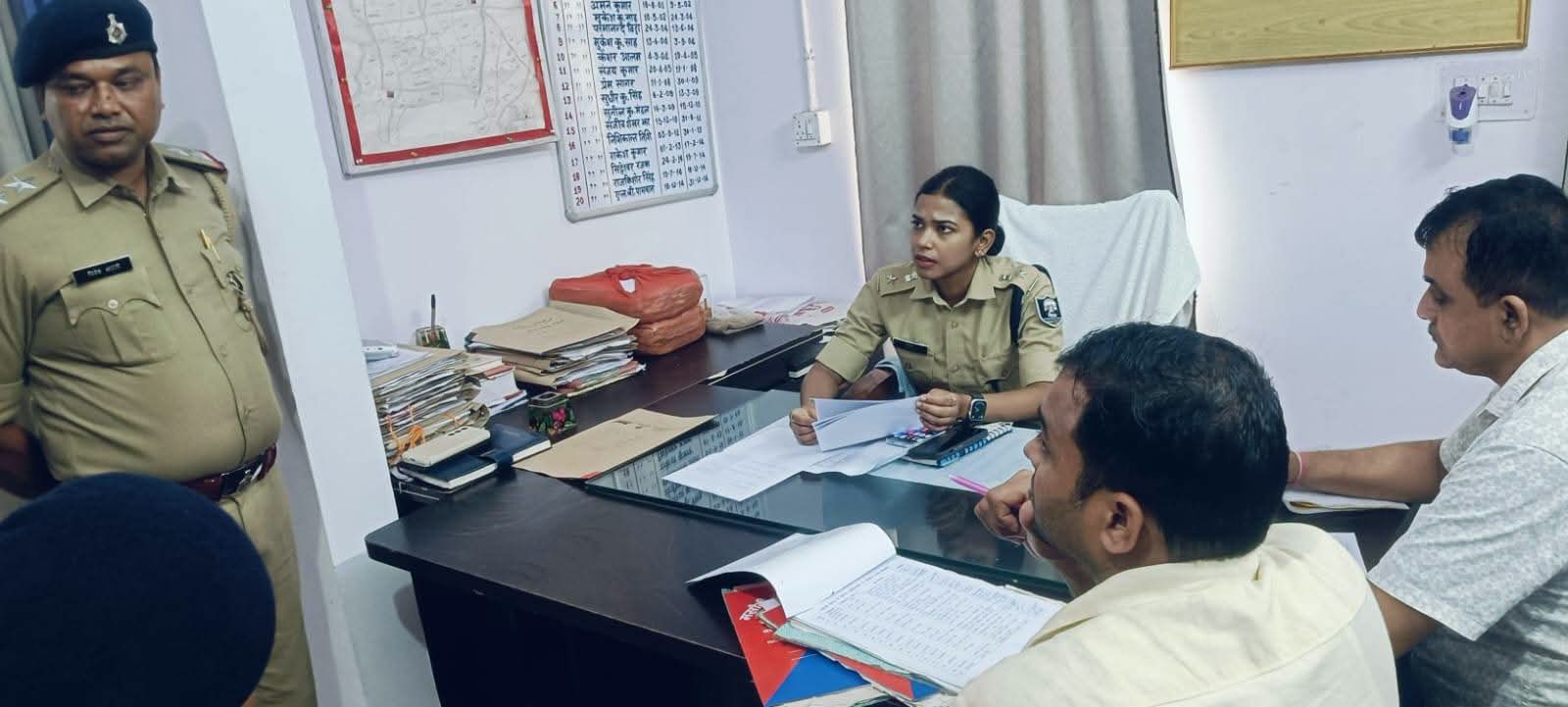 नगर पुलिस अधीक्षक पूर्वी शैलजा द्वारा मसौढ़ी थाना का वार्षिक निरीक्षण किया